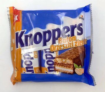 Вафельний батончик Knoppers NutBar Арахіс мультипак 3 шт. x 40 г (120 г), Німеччина KNP-PNT-120 фото