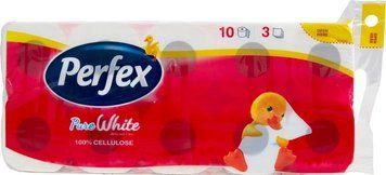 Туалетний папір Perfex 3 шари 10 рулонів PFX-3L-10-E фото