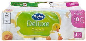 Туалетний папір Perfex Deluxe Ромашка 3 шари 10 рулонів PFX-DLX-CH фото