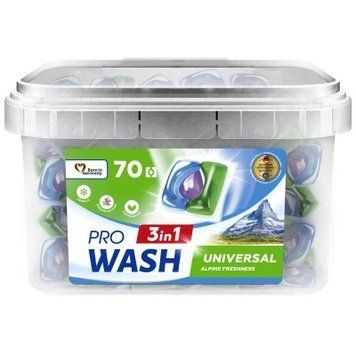 Капсули для прання Pro Wash Universal Альпійська свіжість 70 шт. PW-UNIV-70 фото