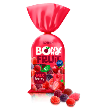 Желейні цукерки Roshen Bonny Fruit ягідний мікс 200 г Желейні цукерки Roshen Bonny Fruit ягідний мікс 200 г фото