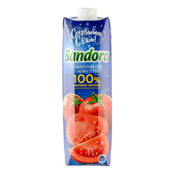 Sandora Томатний сік з м&rsquo;якоттю 0,95л Sandora Томатний сік з м&rsquo;якоттю 0,95л фото