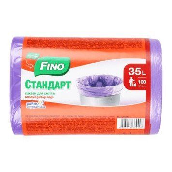 Пакети для сміття FINO Стандарт 35 л 100 шт FIN-ST-35 фото