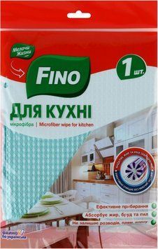 Серветка мікрофібра Fino для кухні універсальна 1 шт (Україна) FIN-MF-KT-1 фото