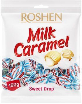 Карамель Roshen Молочна крапля з молочною начинкою, 150 г RSH-MKR-150 фото