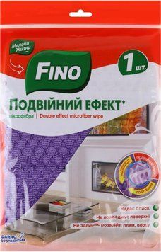 Серветка мікрофібра Fino подвійна універсальна 1 шт (Україна) FIN-MF-DBL- фото