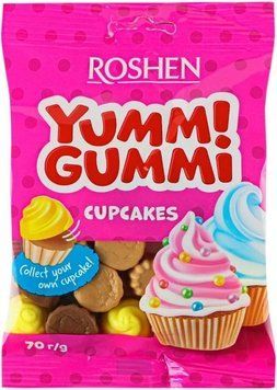 Желейні цукерки Roshen Yummi Gummi CupCakes 70 г RSH-YG-CUP- фото