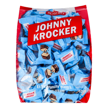 Вафлі глазуровані Roshen Johnny Krocker Coconut з кокосовою начинкою, 1 кг RSH-JK-COCO фото