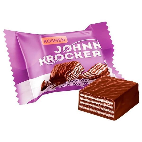 Вафлі Roshen Johnny Krocker Milk глазуровані з молочно-кремовою начинкою 1 кг RSH-JK-MILK фото