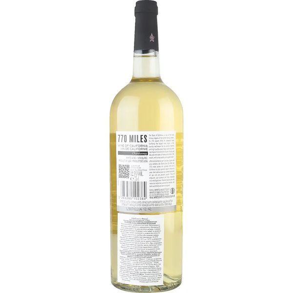 Вино 770 Miles Chardonnay біле сухе 0.75 л 12.5% 770M-CH-DRY фото