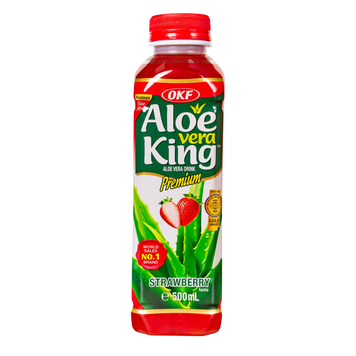 Напій безалкогольний Aloe Vera King Strawberry 0,5 л Південна Корея AVK-ST-500 фото