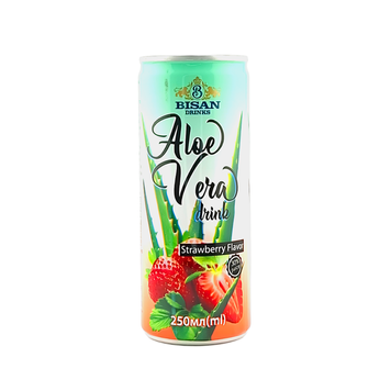 Солодкий напій Bisan Aloe Vera Strawberry 250 мл ж/б Солодкий напій Bisan Aloe Vera Strawberry 250 мл ж/б фото