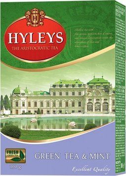 Чай зелений Hyleys з м'ятою цейлонський листовий 100 г HYL-GR-MINT фото