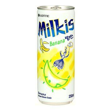 Lotte Milkis Банан молочний газований напій 250 мл Lotte Milkis Банан молочний газований напій 250 мл фото