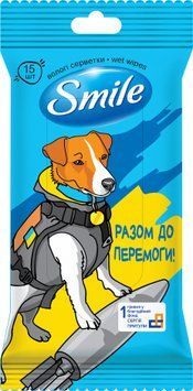 Серветки вологі Разом до перемоги Smile 15шт, Україна 00000000095 фото