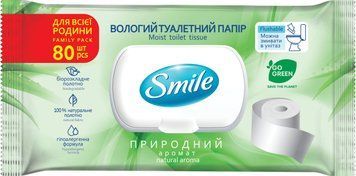 Туалетний папір Smile Family для дорослих з клапаном 80 шт, Україна 00000000093 фото