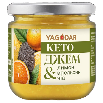 Кето-джем Yagodar Лимон-Апельсин з насінням чіа без цукру 210 г YG-KETO-LAC фото