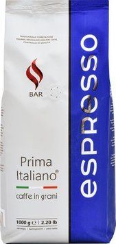 Кава в зернах Prima Italiano Espresso Bar 1 кг м'яка упаковка PI-EB-ZER-1000 фото