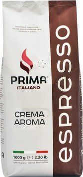 Кава в зернах Prima Italiano Espresso Crema Aroma 1 кг м'яка упаковка PI-ECA-ZER-1000 фото