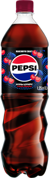 Pepsi Zero Cherry 1.25 л ПЕТ газована без цукру Pepsi Zero Cherry 1.25 л ПЕТ газована без цукру фото