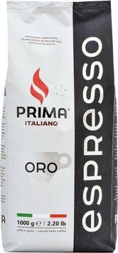 Кава в зернах Prima Italiano Espresso Oro 1 кг м'яка упаковка PI-ORO-ZER-1000 фото