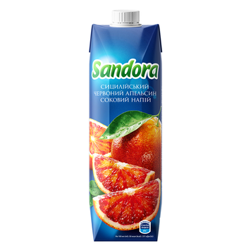 Сік Sandora Червоний апельсин неосвітлений пастеризований 0,95 л Сік Sandora Червоний апельсин неосвітлений пастеризований 0,95 л фото