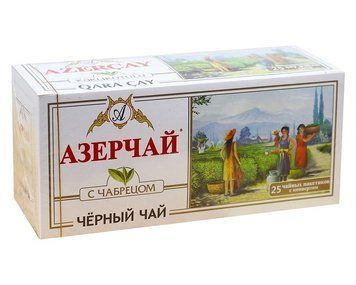 Чай чорний Azercay з чебрецем у пакетиках 50 г (25 шт х 2 г) AZR-THY-PK2 фото