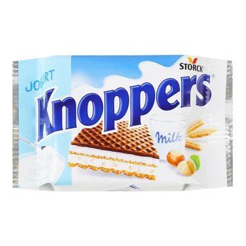 Вафлі Knoppers з йогуртовою начинкою та молочним кремом 25 г, Німеччина KNP-YOG-25- фото