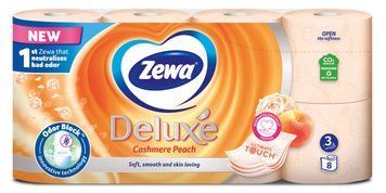 Туалетний папір Zewa Deluxe Персик 3 шари 8 рулонів ZEW-DLX-PCH фото