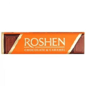 Шоколадний батон Roshen молочний з карамельною начинкою 40 г (упаковка 180 шт) RSH-BTN-CRM фото