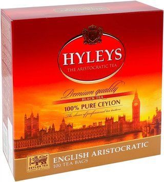 Чай чорний Hyleys Англійський Аристократичний 100 пакетиків по 2 г з ярликом HYL-EAR-10 фото