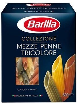 Макаронні вироби Barilla Collezione Mezze Penne Tricolore №170 500 г Італія BAR-TRI170- фото