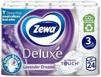 Туалетний папір Zewa Deluxe Лаванда 3 шари 24 рулони ZEW-DLX-L24 фото