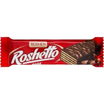 Вафельний батончик Roshetto Dark у темній глазурі 34 г (упаковка 25 шт) RSH-RSH-DRK фото