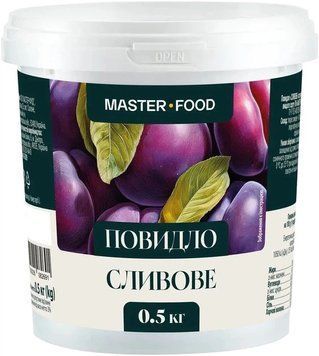 Повидло MASTER-FOOD Сливове пастеризоване вищий сорт 500 г MF-POV-SLV- фото