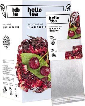 Чай фруктовий Hello Tea Шалена вишня 20 пакетів HT-CHW-20P фото