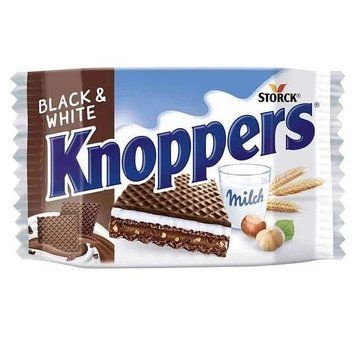 Вафлі Knoppers Black & White Чорно-Білі з темним какао та молочним кремом 25 г, Німеччина KNP-BW-25-D фото