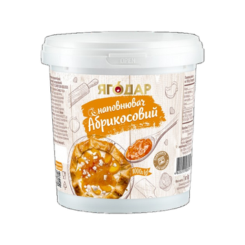 Начинка термостабільна Yagodar Абрикосова зі шматочками фруктів 1 кг YG-TS-APR-1 фото