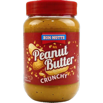 Арахісова паста Bon Nutts Peanut Butter Crunchy 340 г (хрустка зі шматочками арахісу) BN-PB-CR-340 фото