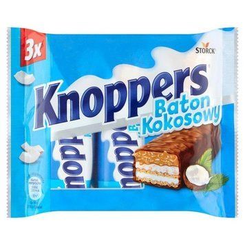 Вафельний батончик Knoppers Coconut (Кокос) мультипак 3 шт. x 40 г (120 г), Німеччина KNP-COCO-12 фото