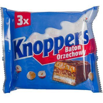 Вафельний батончик Knoppers NutBar Класичний з фундуком та карамеллю мультипак 3 шт. x 40 г (120 г), Німеччина KNP-NB-CL-1 фото