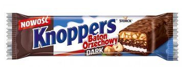 Вафельний батончик Knoppers Dark NutBar з темним шоколадом та лісовим горіхом 40 г, Німеччина KNP-DRK-NB- фото