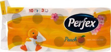 Туалетний папір Perfex Персик 3 шари 10 рулонів PFX-PCH-3L- фото