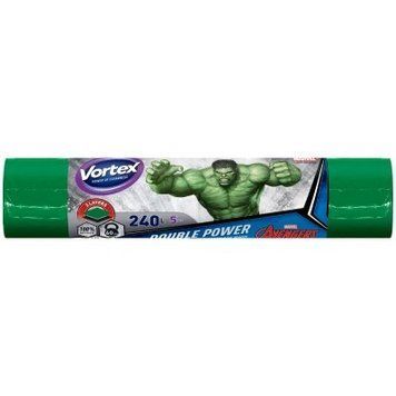 Пакети для сміття Vortex Max Hulk багатошарові Зелені 240 л 5 шт VTX-MH-240- фото