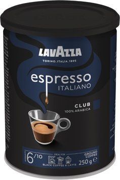Кава мелена Lavazza Club 250 г жерстяна банка (100% Арабіка) LAV-CLB-MEL-250JB фото