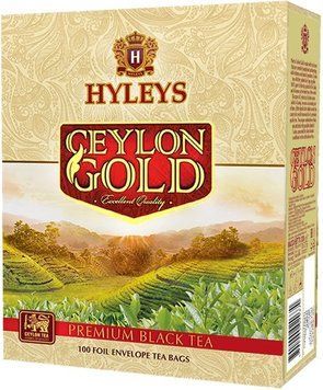 Чай чорний Hyleys Голден Цейлон високогірний 100 пакетиків по 2 г з ярликом HYL-GC-100- фото