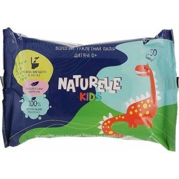 Вологий туалетний папір Naturelle Kidz дитячий 50 шт NTR-KIDZ-50 фото