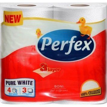 Туалетний папір Perfex 3 шари 4 рулони PFX-3L-4-RO фото