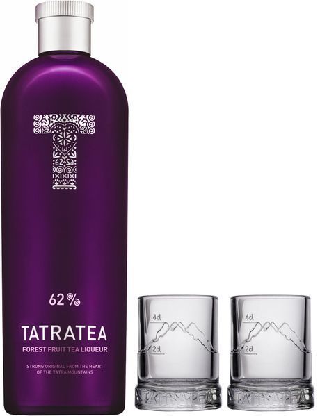 Подарунковий набір Tatratea Forest Fruit 62% 0.7 л з 2 чарками TT-FF62-SET фото